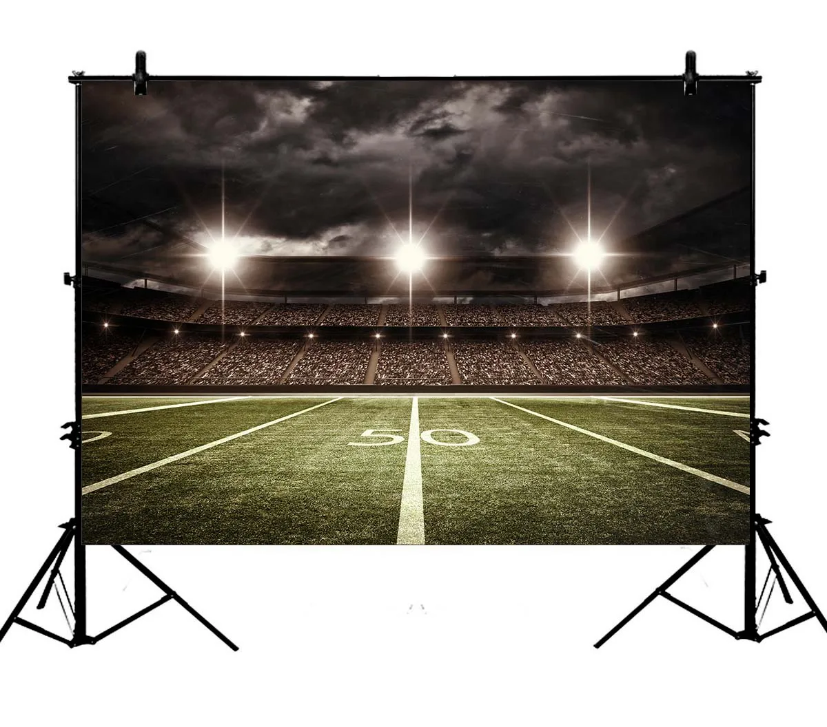 

5x7ft Athletic Field Custom Football Soccer Polyester Photo Background Portrait Backdrop