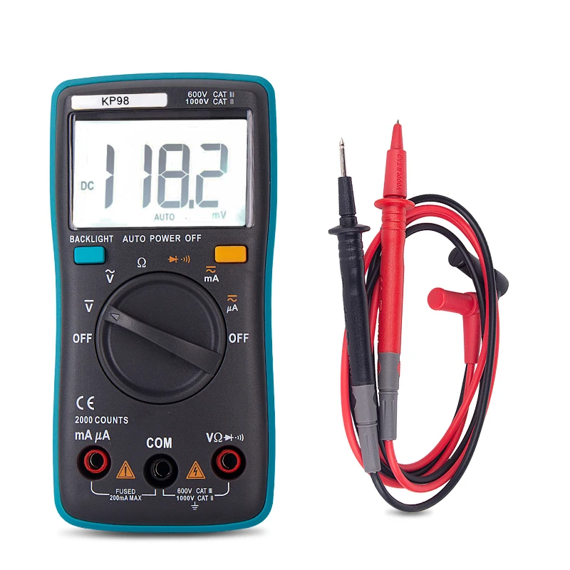 

Voltmeter Digital Ammeter DC/AC Multimeter Tester Current Voltage Indicator Meter Set Of Probes Electric Meters Multi-tester Tip