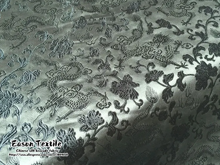 Производитель Прямые Supplie китайский шелк парчи ткань подушки, столбец, галстук, женская сумка, крышка стула, подушка серый дракон