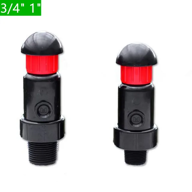2pcs 3/4inch 1inch Plastic Air Vacuum Relief Valve For Irrigation