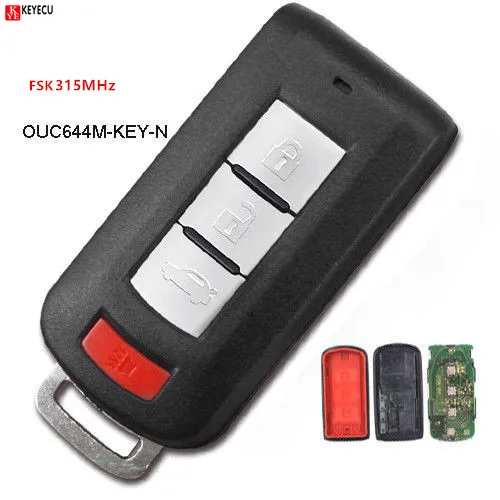 Keyecu-Remote-Key-Fob-3-1-Button-315MHz-ID46-PCF7952-for-Mitsubishi-Lancer-Outlander-2008-2016