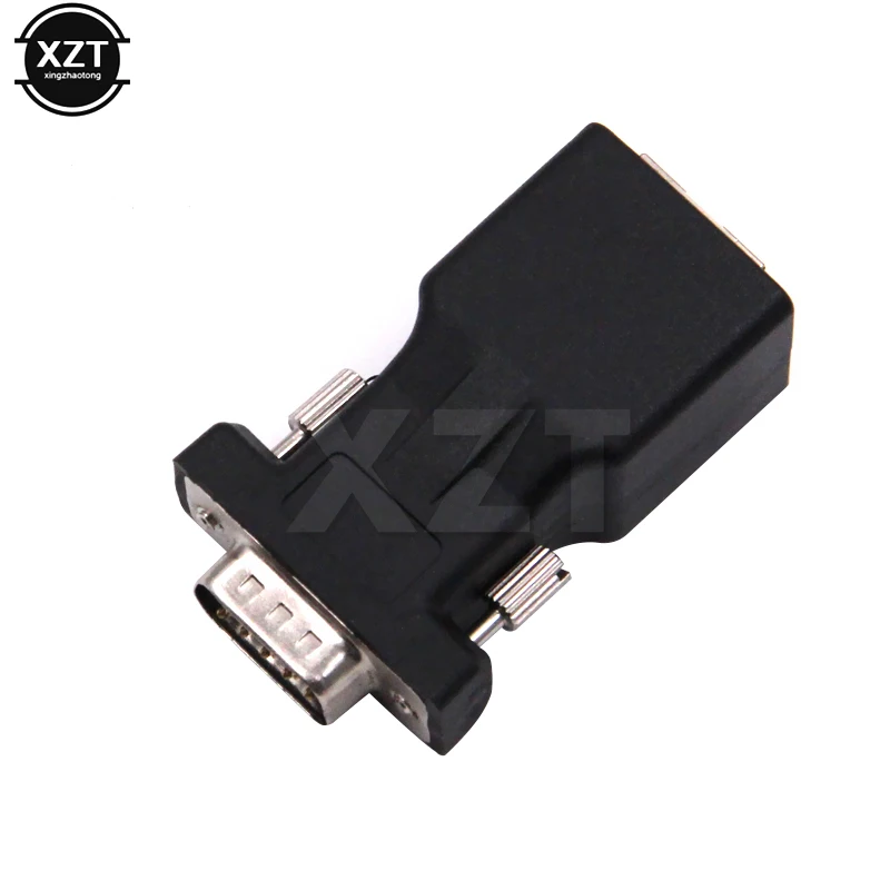 1 шт. RS232 DB9 штекер к локальной сети CAT5 CAT6 RJ45 Женский Кабель Сетевой удлинитель
