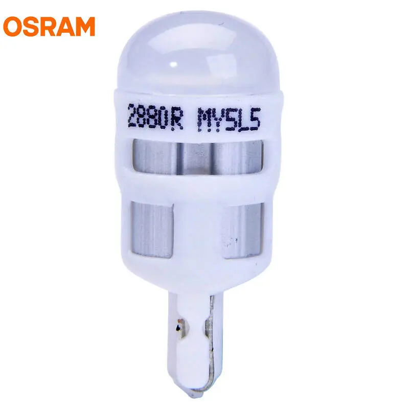 OSRAM T10 светодиодный 2880R W5W 12 в 1 Вт Красный светодиодный riving стандартный автомобильный Боковой габаритный фонарь, светильник указателя поворота, энергосберегающий для BMW Audi Pair