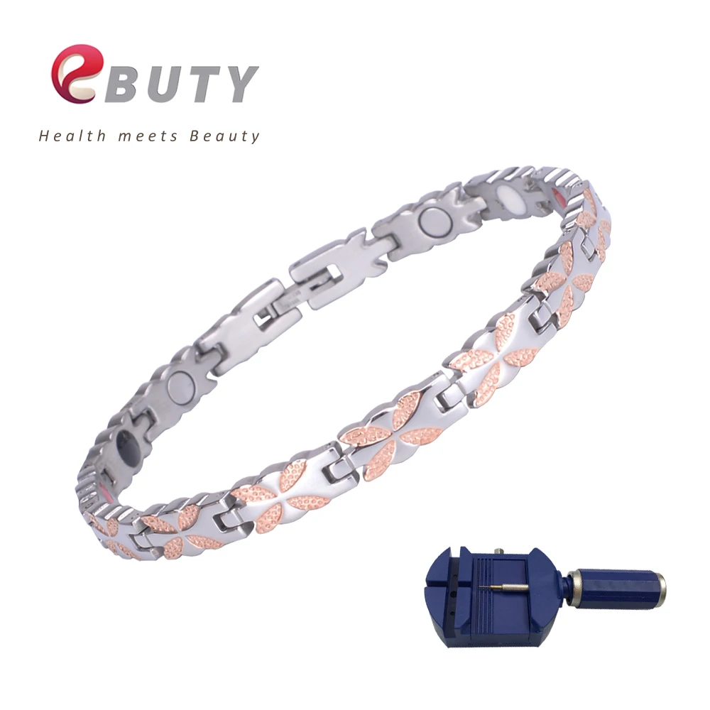 EBUTY женский подарочный браслет титана магнит пихта энергии керлинг ювелирные изделия модный браслет+ режущий инструмент+ подарочная коробка
