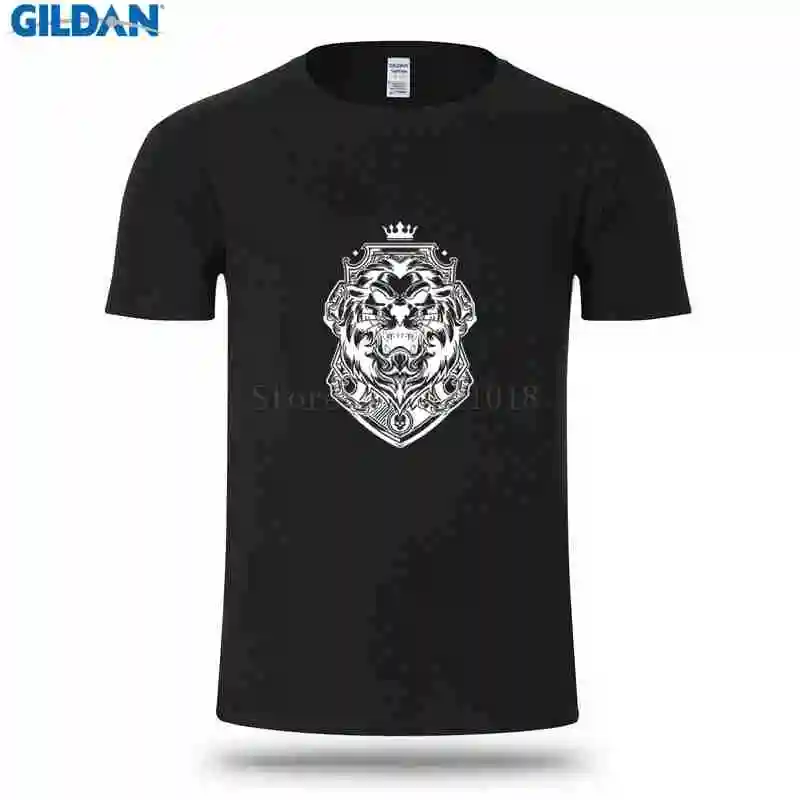 Юмор Для мужчин футболка верхняя одежда Lion царь зверей татуировки Форма король