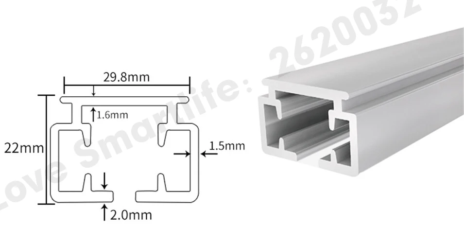 Original Dooya Super Quiet Electric Curtain Track for Xiaomi aqara motor, Dooya Automatic Curtain Rail System, Smart Home-5
