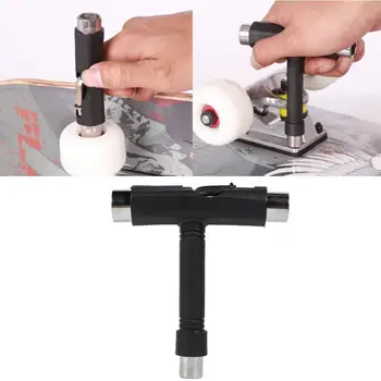 

T-Type Skateboard Ratchet Socket Wrench With Allen Key Kick Scooter Hand Accessory