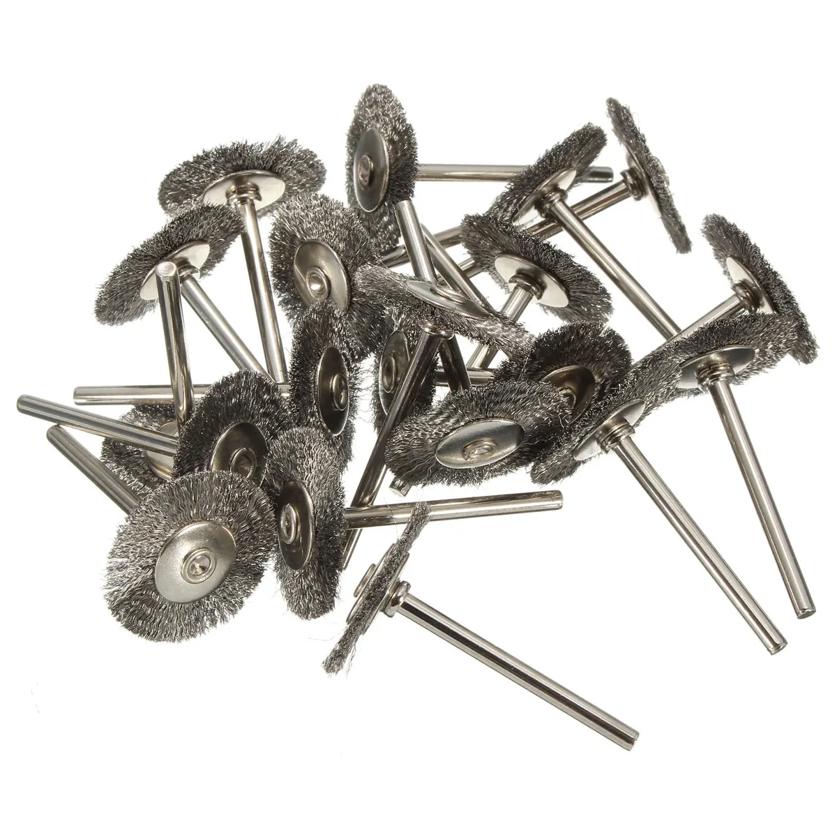 Rotary Steel Wire Wheels Brushes for Grinder Drill Polish Clean Remove Rust 20Pc