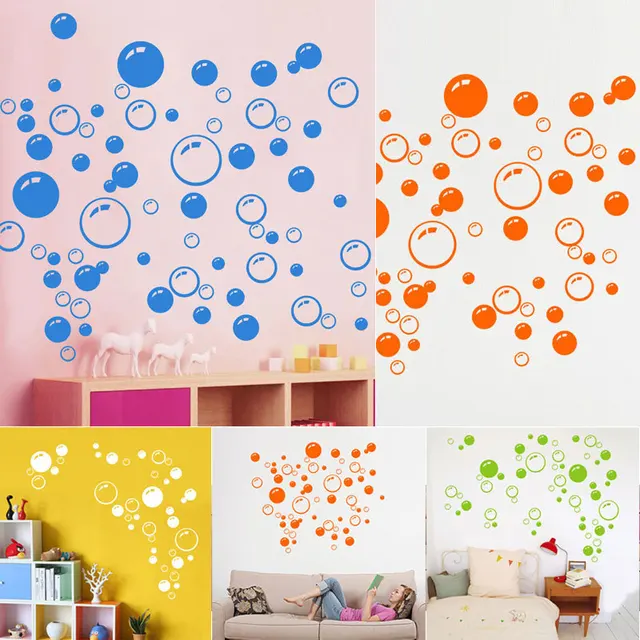 bubbles wall art sticker bathroom window shower decor decoration kid