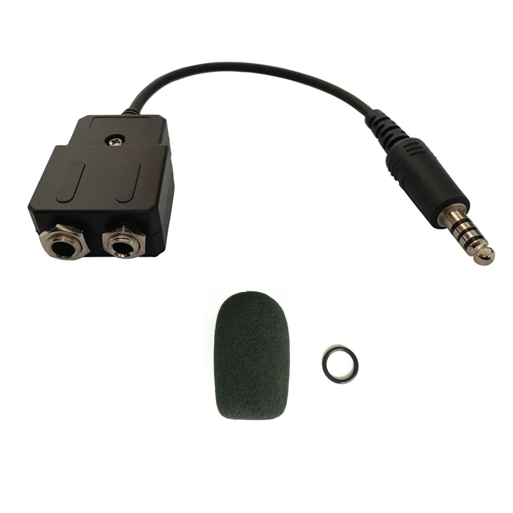 

GA-H General Aviation to Helicopter Headset adapter adapt your GA headset to a helicopter with U174U plug free with mic foam