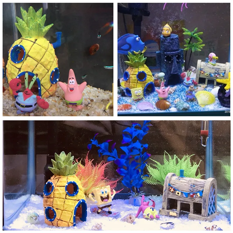 Patrick Star S Rock Home House Aquarium Ornament Fish Tank Decor