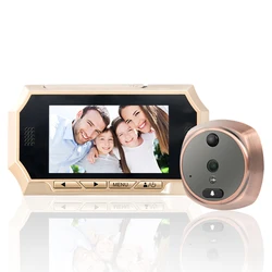 SYSD 4.3 inch Video Peephole for Door Viewer Night Vision Digital Doorbell Color IR Camera Automatic Video Door Ring