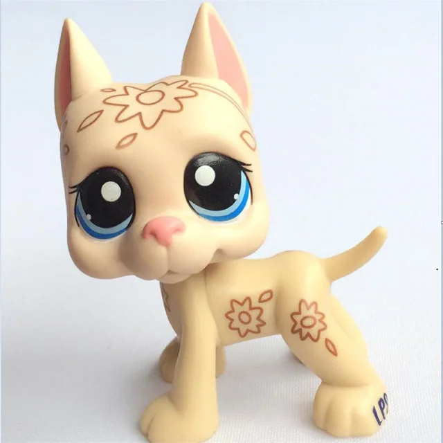 149 Rare Lps Pet Shop Toy DobermanCockerSpaniel PinkDog Black Short Hair Cat Collection Action Standing Role Playin Children'sGift - Цвет: 149