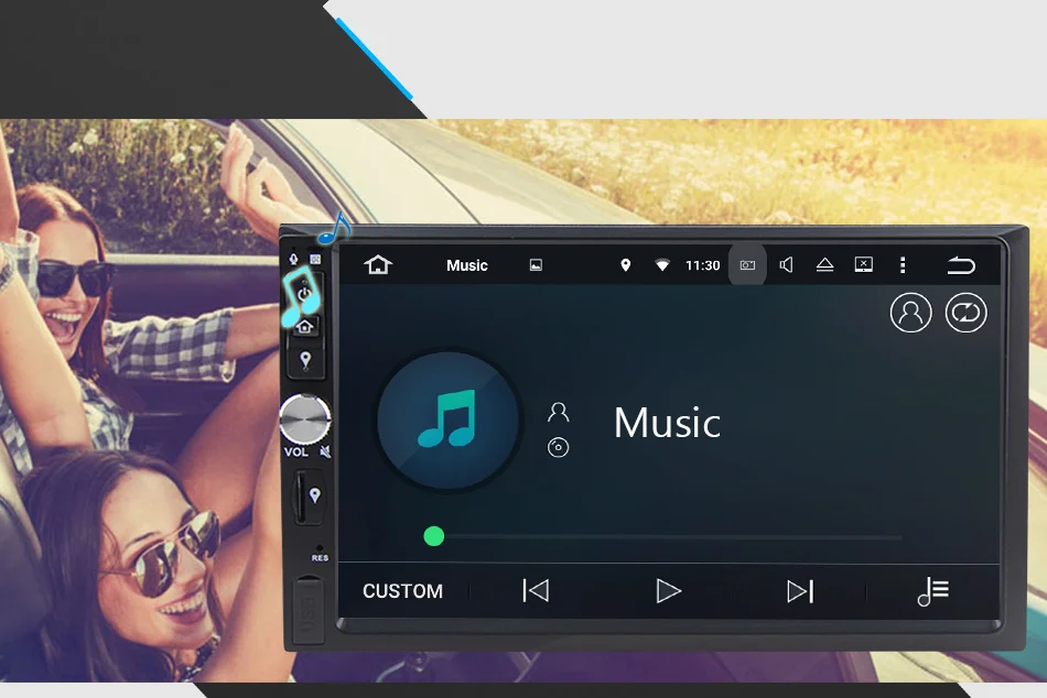 Excellent Eunavi 2 din android 9.0 16g Memory Touch Screen 7 Inch HD Car Bluetooth Player Button 2 DIN Universal Car radio GPS Navigation 13