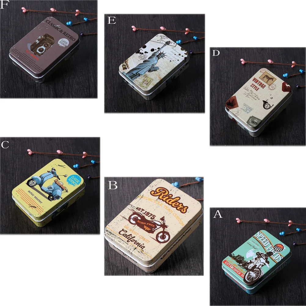 

1pc Metal Box Multicolor Candy Box Small Storage Cans Coin Earrings Headphones Gift Box Tin Sealed Jar Packing Boxes Jewelry
