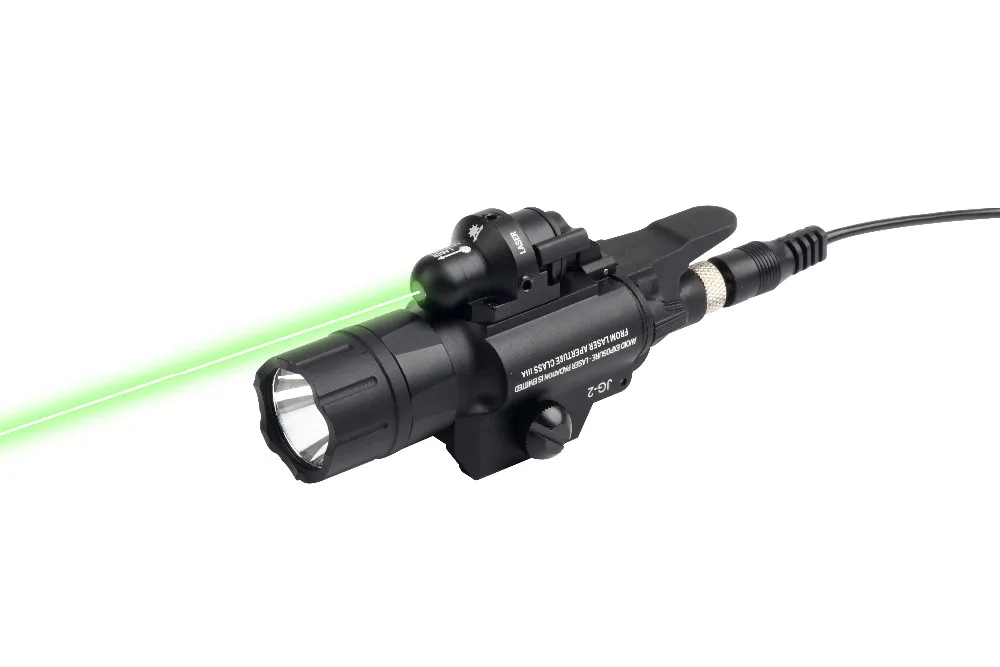 Пистолет ручной фонарь 500 люмен оружие свет тактический светодиодный фонарик с зеленый лазерный прицел для Пикатинни