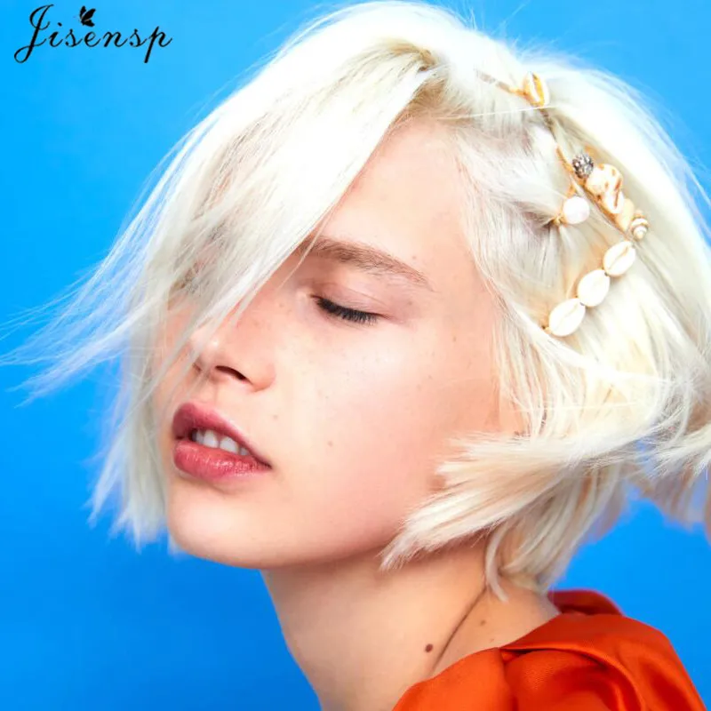 

Jisensp New Shell Conch Hair Clip for Women Fashion Pearl Hair Clips Braided Wedding Hairwear Girls Kids Summer Hairgrips