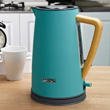 220 В 1800 Вт 304 л Электрический чайник из нержавеющей стали автоматическое отключение матовой резиновой краски имеет фильтр 16x23 см