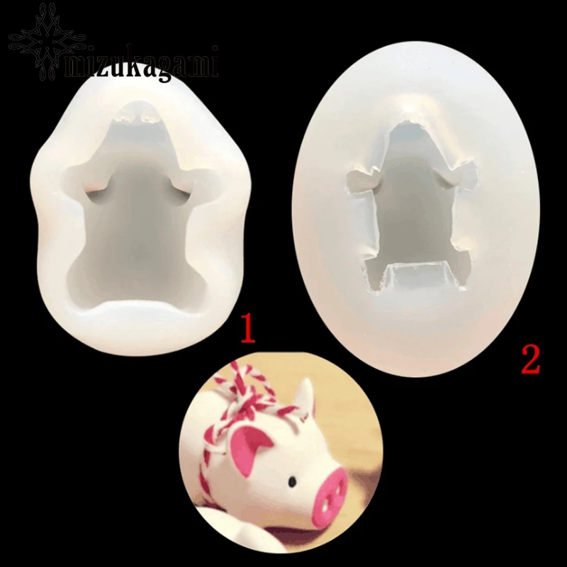 

Cartoon 3D Pig Cake Resin Silicone Mold For DIY Jewelry Making Finding Molds Accessories