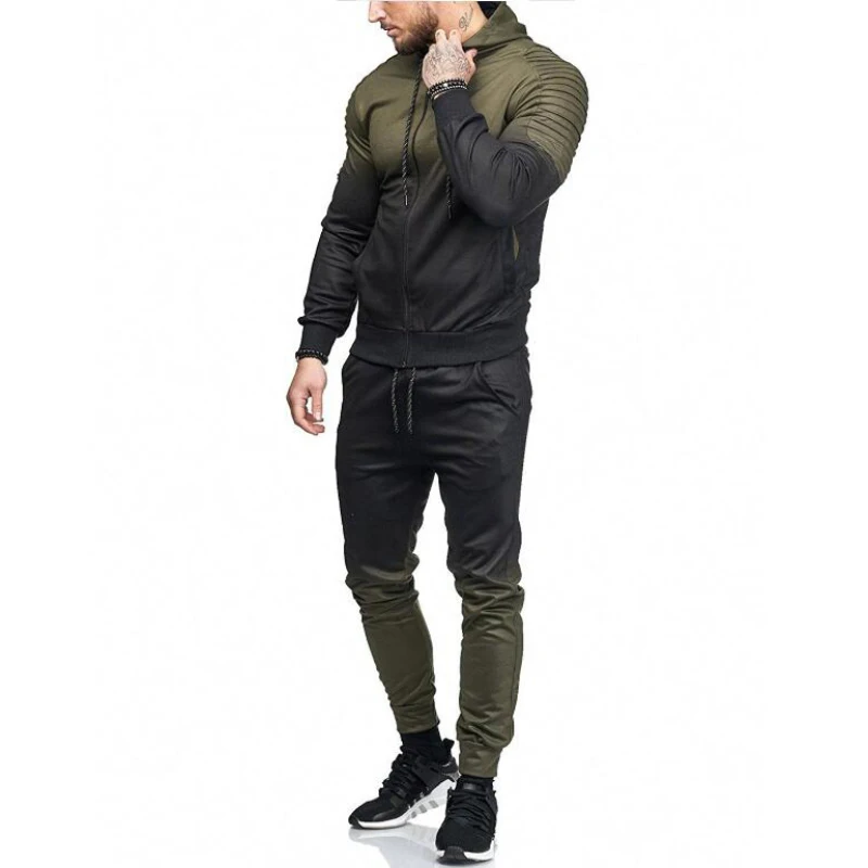 Tracksuit Hoodies Sport Suit Running Men Set  (14)