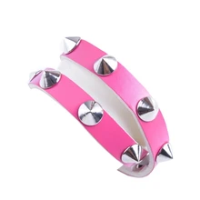 6 шт. унисекс панк двухслойный Спайк Заклёпки PU Кожаные браслеты