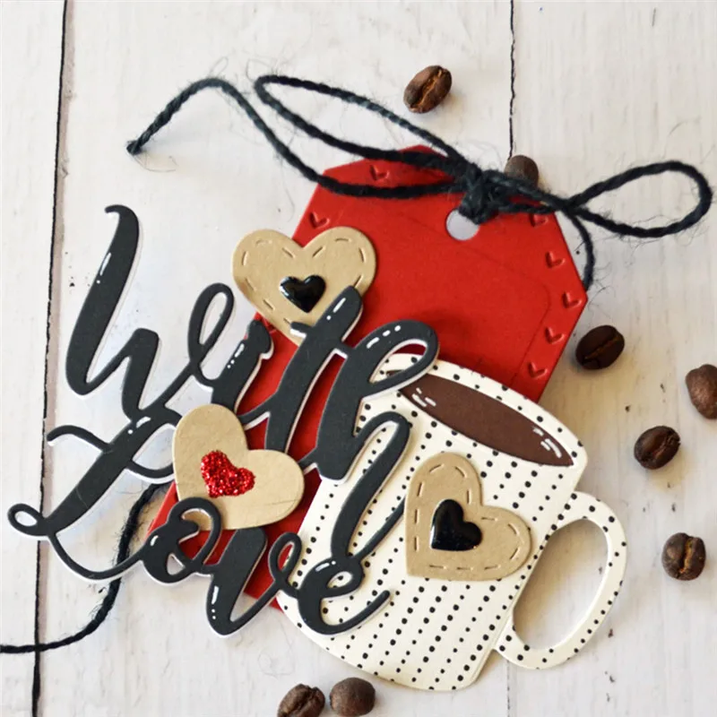 

GJCrafts With Love Dies Metal Cutting Dies for Scrapbooking 2019 New Cutting Dies DIY Album Card Making Decor Paper Craft
