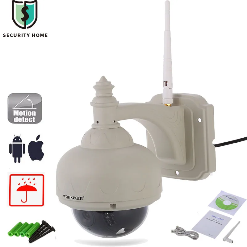 IP66 Waterproof 11 pcs LEDs Wanscam HW0038 1.0MP WiFi IP Camera 720P Pan Tilt Zoom Motion Detection Security Camera 