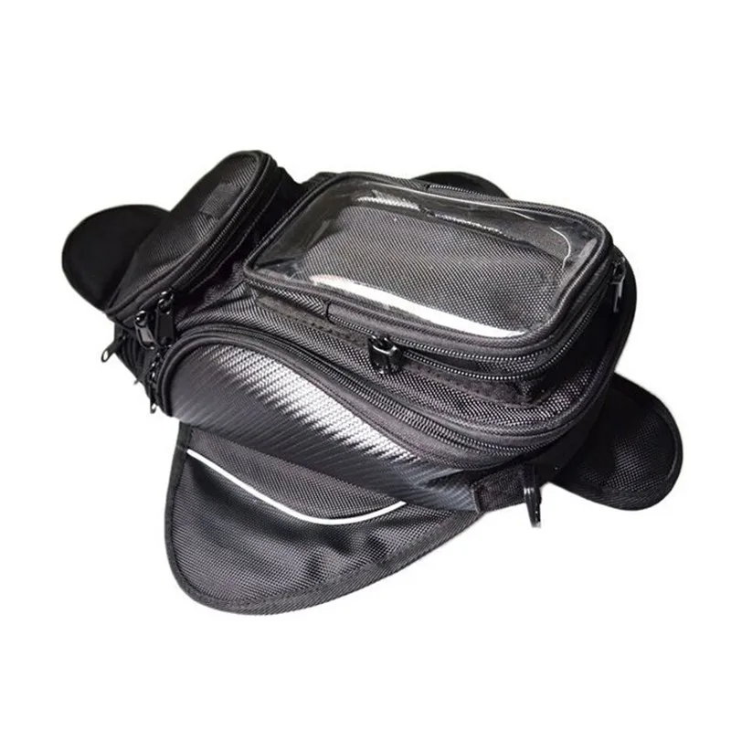 

New Motorcycle fuel bag mobile phone navigation bag multifunctional small oil tank package magnetic fixed straps fixed