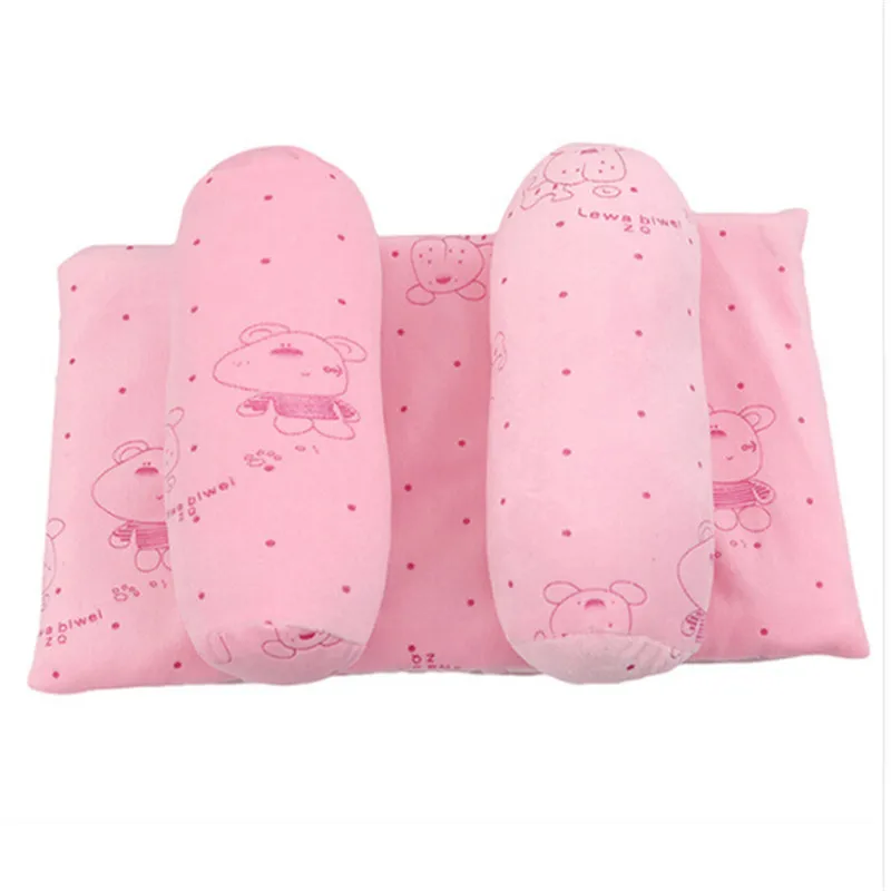 

Infant Baby Soft Pillow Prevent Flat Head Anti Roll Cushion Sleeping Support Baby Cotton Pillows Cute Anti-heading Pillow