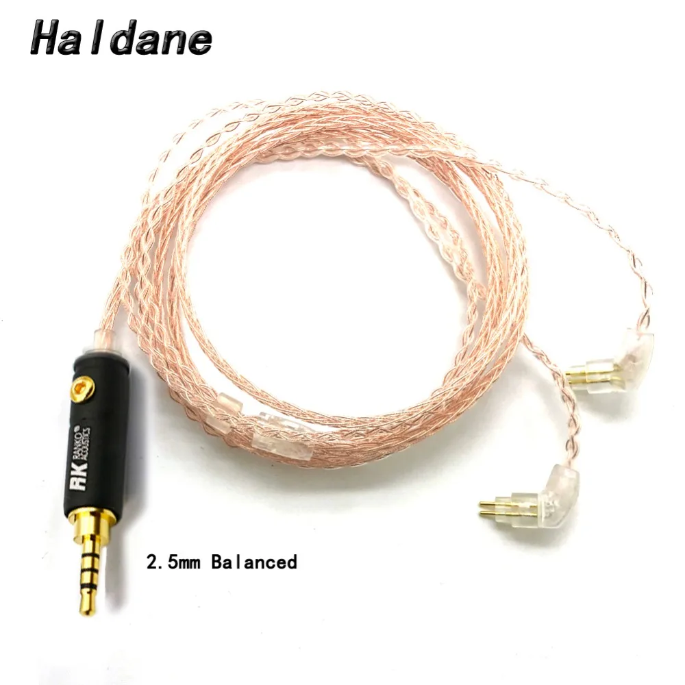 Haldane 1,2 m 8 core Litz плетеный кабель для наушников для Westone ES2 UM Ultimate Ears UE18 UE11 UE10 UE5