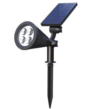 

Solar Spotlight Lawn Flood Light Outdoor Garden 4 LED Adjustable Wall Lamp Landscape Waterproof RGB Light for Patio Decor