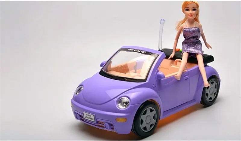 Шт. 1 шт. Volkswagen Beetle Diecasts & Toy транспортные средства Свет Звук музыка модель автомобиля с куклой для детей обувь для девочек Подарки коллекци