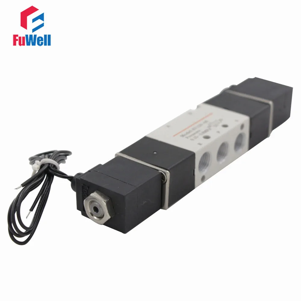 

4V120-06 Pneumatic Solenoid Valve DC12V Inner Guide 5 Ports 2 Positions Pneumatic Control Valve PT1/8 Air Valve