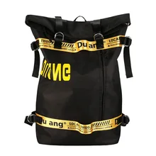 Цветной вместительный дорожный рюкзак с лентой, милый корейский Ретро Стильный рюкзак для мужчин и женщин