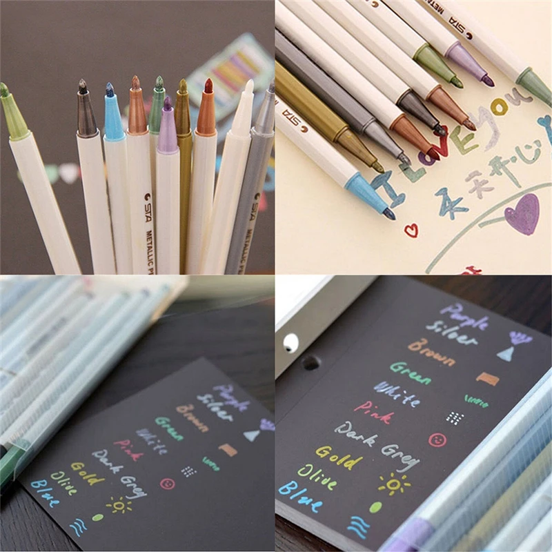 10 шт./лот корейские хайлайтеры Kawaii 10 цветов цветной карандаш ручки офисные школьные принадлежности