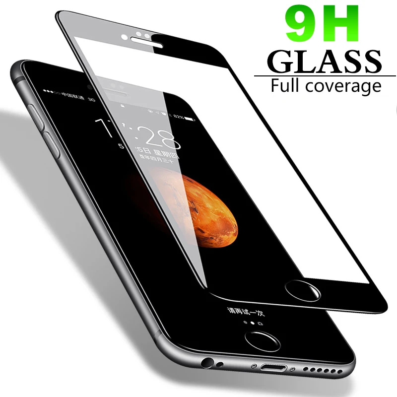 AFY 9H Полное покрытие экрана протектор для iPhone 8 7 6 6s Plus стекло X XS MAX XR | Отзывы и видеообзор