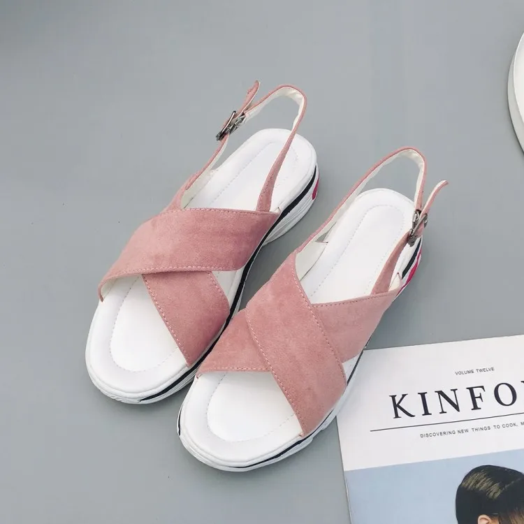 

Big Size 9 10 11-14 ladies summer platform sandals women shoes woman The sponge cake bottom is frosted behind the waterproof tab