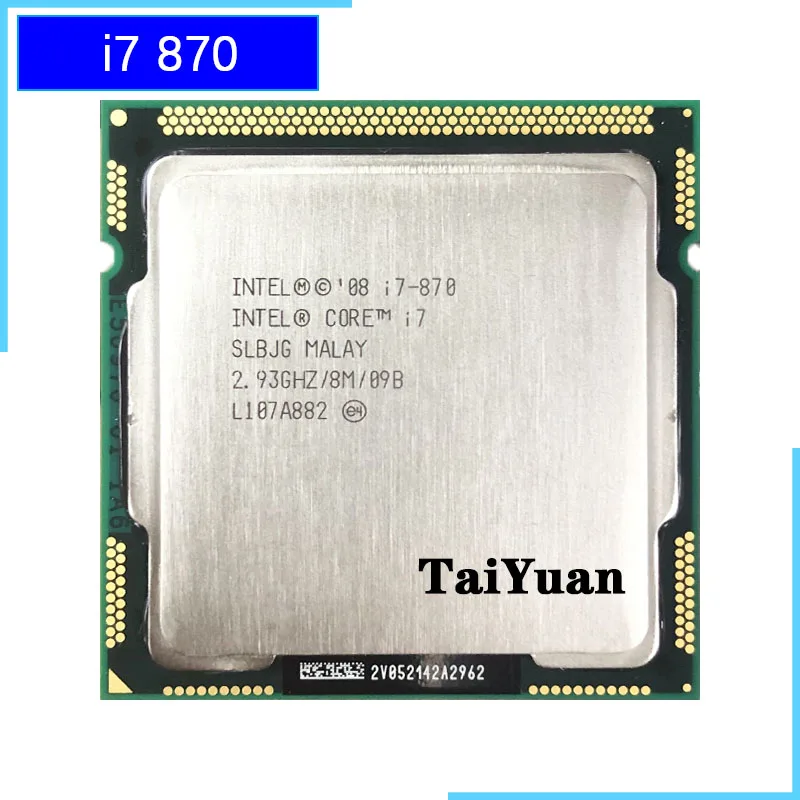 Четырехъядерный процессор Intel Core i7-870 i7 870 2,9 ГГц 8M 95W LGA 1156