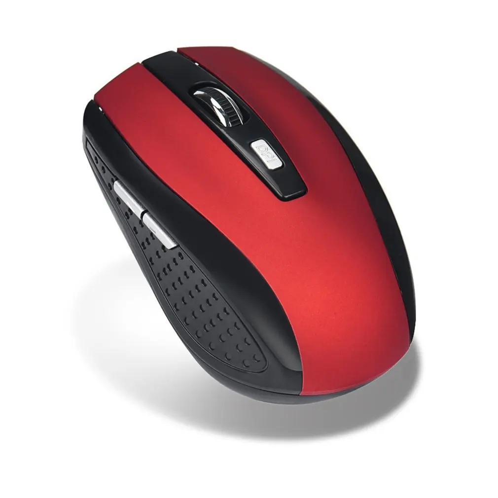 1600 dpi, 6 кнопок, Беспроводная игровая мышь, 2,4 ГГц, оптическая мышь, геймерская компьютерная мышь, мыши для профессионального ноутбука, настольного компьютера, видеоигры - Цвет: Красный