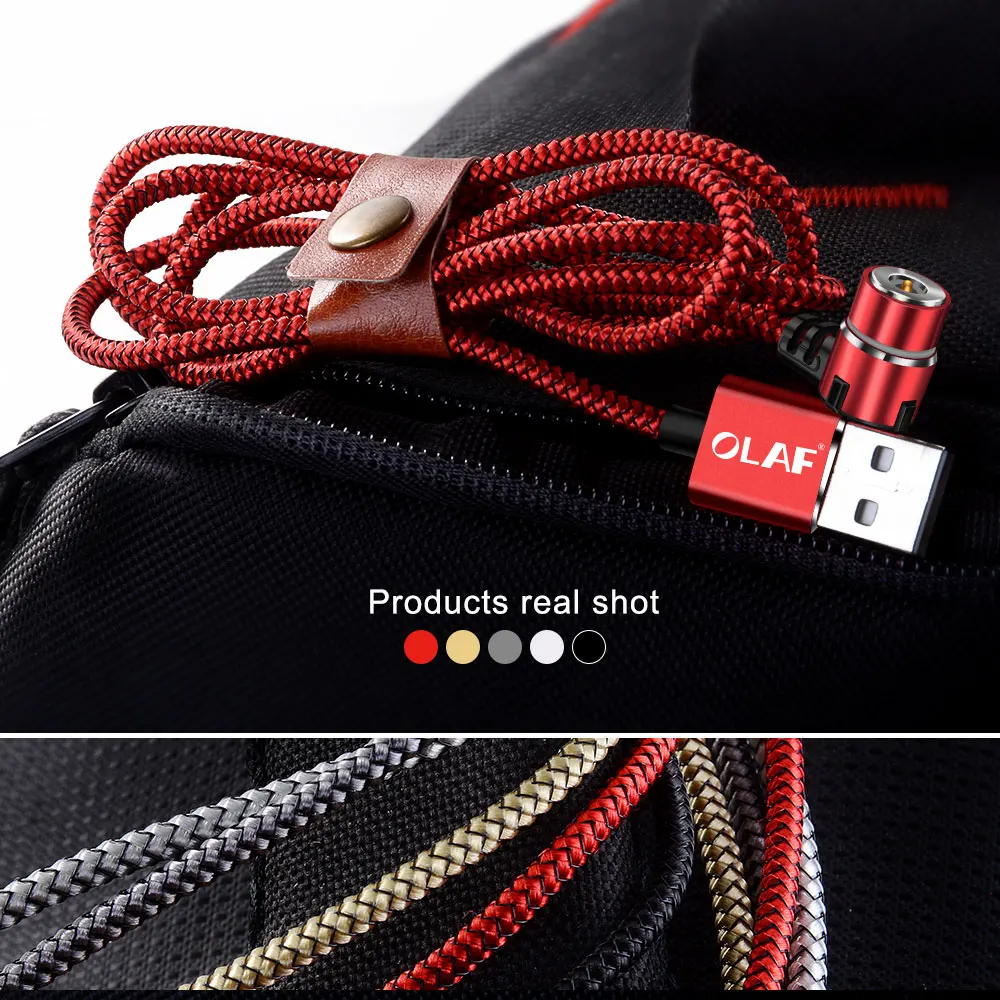 OLAF Magnetische 90 Grad mi cro USB Typ C Kabel für Iphone 7 8 Plus X XS Max Für Xiao mi Red mi hin