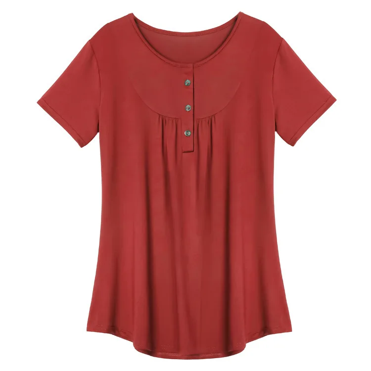

Casual Shirt Women Shirts Short Sleeve Chemise Femme Nouveau 2019 O Neck Roupas Feminina Plus Size Xxxxl Xxxxxl ladies Clothes