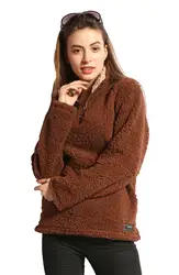 Новый Nantersan осень толстые теплые мягкие плюшевые Для женщин пуловеры твердые Цвет с длинным рукавом Уличная кофты