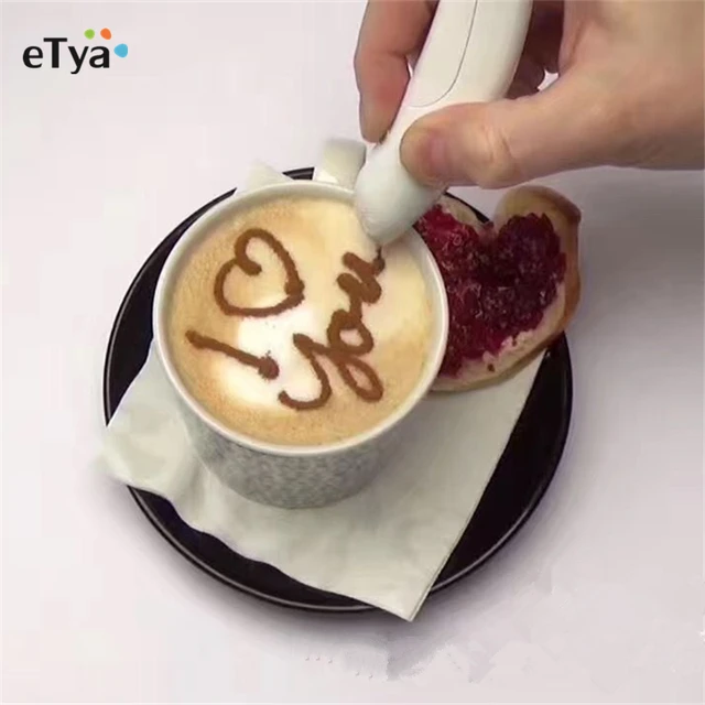 Hot Sale Electrical Latte Art Pen For Coffee Cake Spice Pen Cake Decoration Pen Coffee Carving Pen Baking Pastry Tools 1