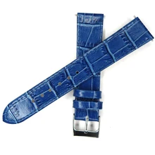 Синие ремешки для часов 18 мм ремешок для часов тонкий мягкий ремешок из натуральной кожи для часов аксессуары для часов