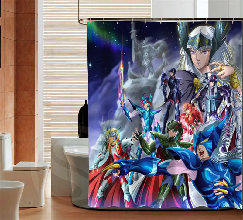 Индивидуальный душ Saint Seiya занавеска для ванной комнаты водонепроницаемый
