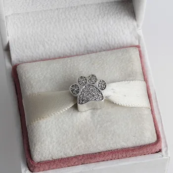 

ZMZY Fashion 925 Sterling Silver Charm European Crystal Paw Beads Fit Pandora Bracelet Bangle Women DIY Jewelry