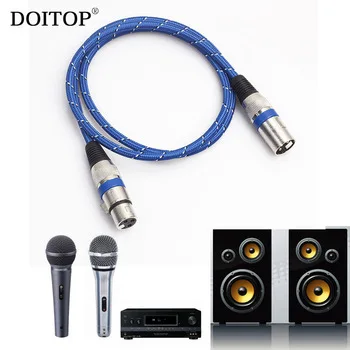 DOITOP XLR Microphone Audio Cable M/F 3pin XLR male to female microphone extension jack audio cable cord For Mic Mixer Amplifier