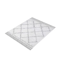 Ковер для спальни, гостиной, прикроватный чайный столик, простой Противоскользящий ковер с бахромой ручной работы