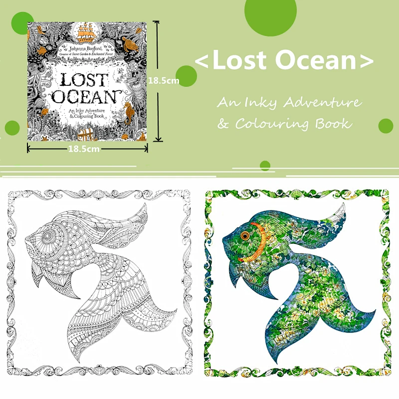 

Lost Ocean Colouring Book Childhood Dream Painting Drawing coloring Books Painting Colors Johanna Basford Release Pressure