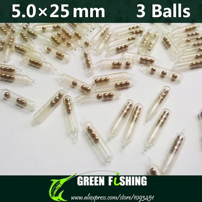 Glass Worm Rattles | Glass Rattles for Fishing & Lure Making - Medium 50  pack